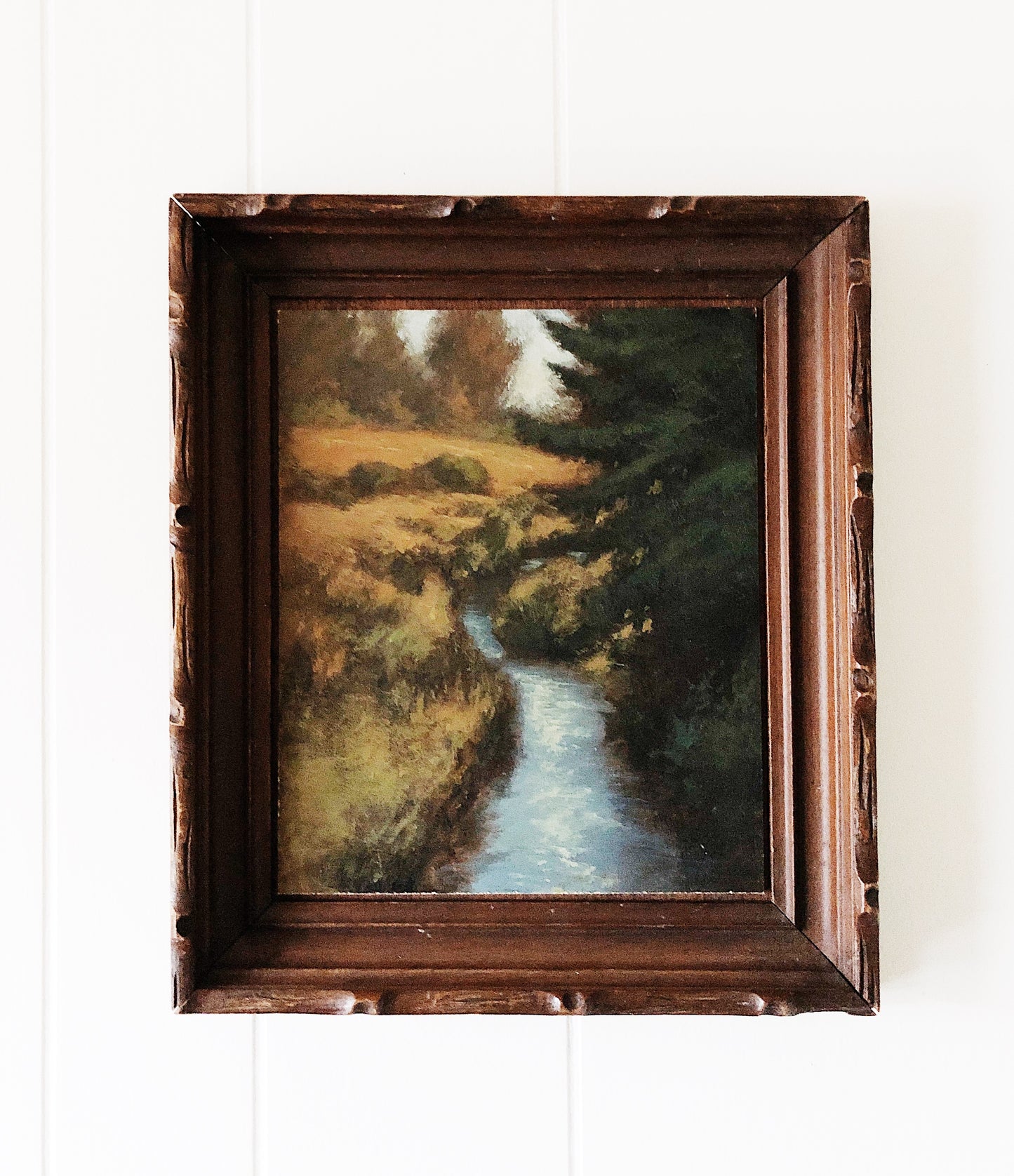 Vintage Oil On Board Landscape