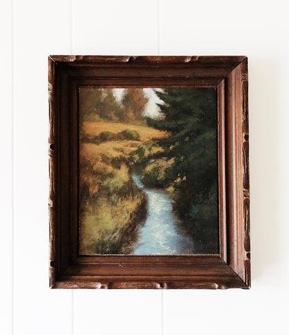 Vintage Oil On Board Landscape