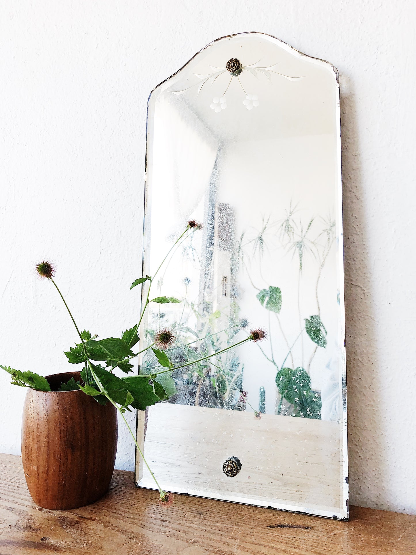 Petite Antique Etched Mirror