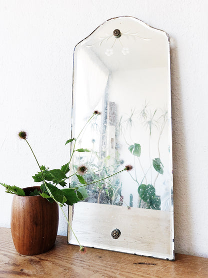 Petite Antique Etched Mirror