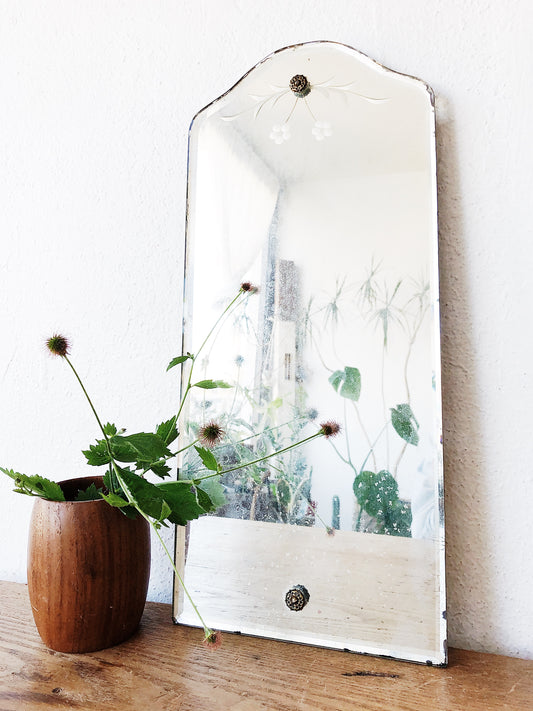 Petite Antique Etched Mirror