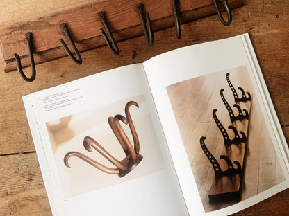 Rustic Wood And Iron Hook Rack