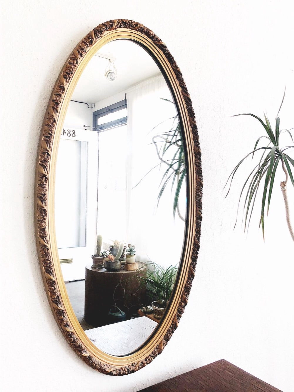 Vintage Gold Leafed Gesso Mirror
