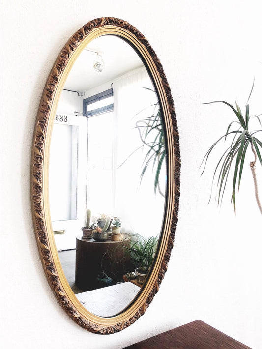 Vintage Gold Leafed Gesso Mirror