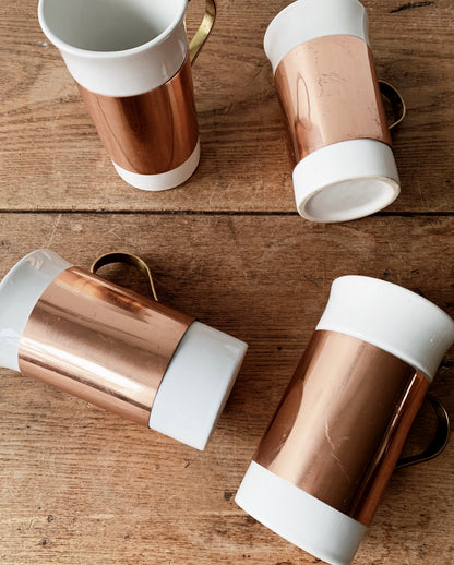 Ceramic Tumblers with Copper and Brass