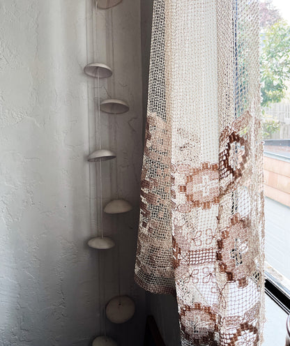 Antique Tatted Curtain Panel