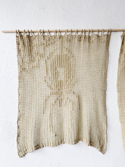 Cotton Crochet Spider Curtain Panel
