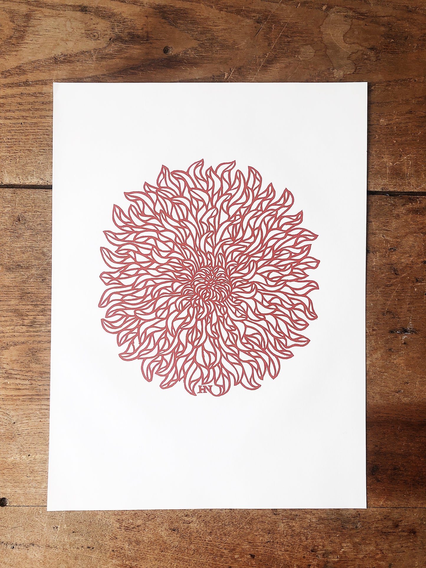 Vintage Czechoslovakian Wood Cut