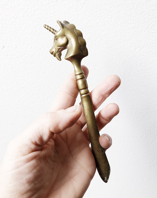 Vintage Unicorn Brass Letter Opener