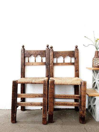 Mexican Carved Wood Chair