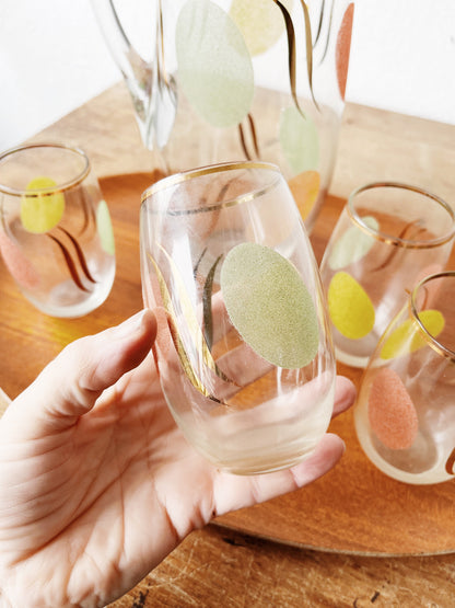 Mid Century Etched Glassware