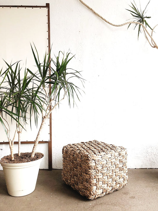 Seagrass Cube Ottoman
