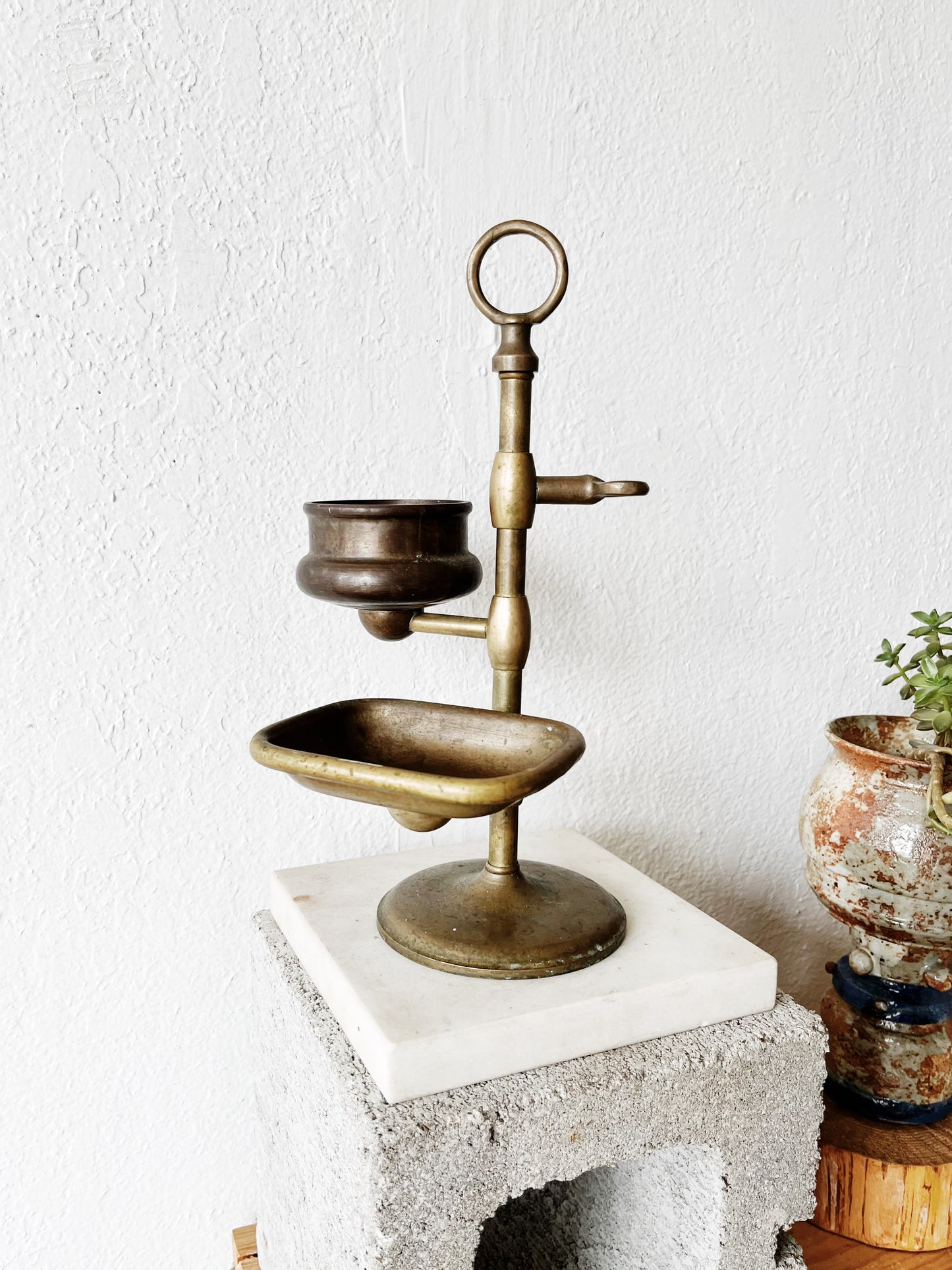 Vintage Brass Shaving Stand