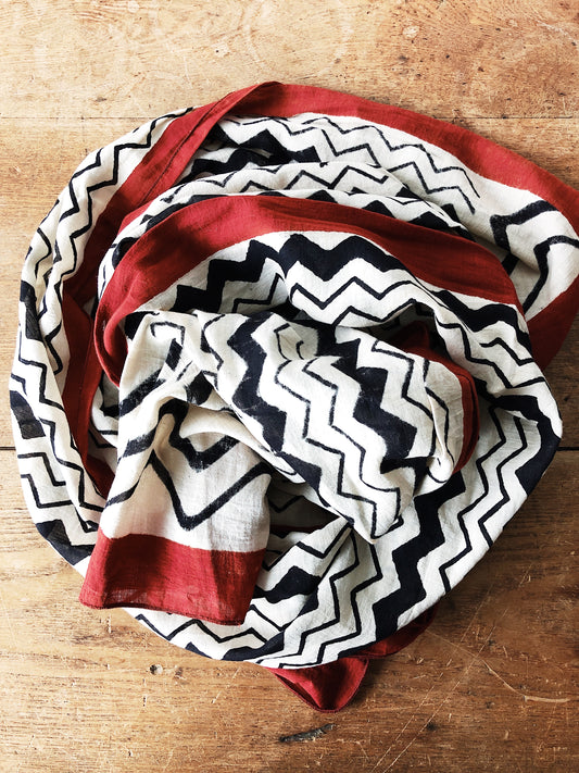 Block Printed Cotton Scarf