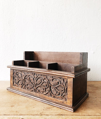 Carved Wooden Organizer