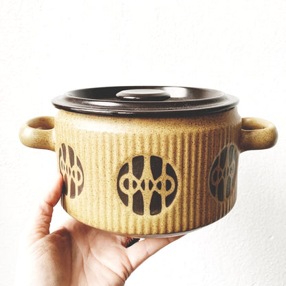 Mid Century Danish Lidded Pottery Crock