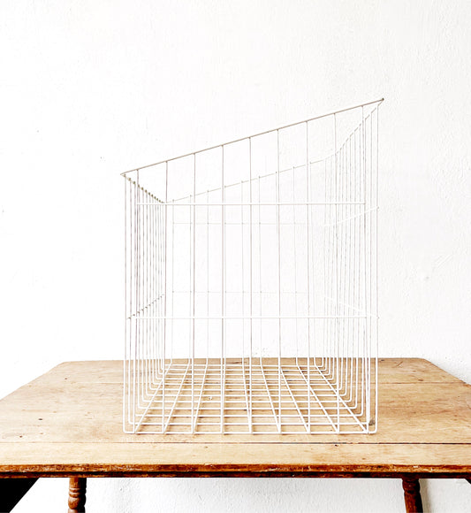 Vintage Industrial Wire Bin