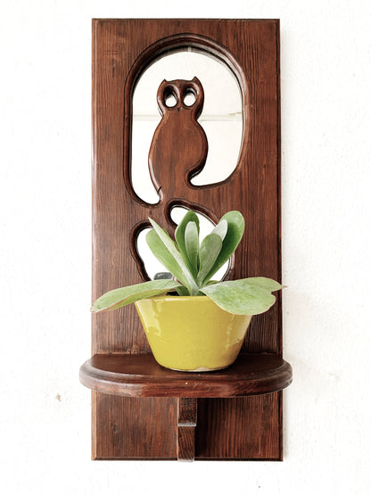 Vintage Mirrored Wall Shelf