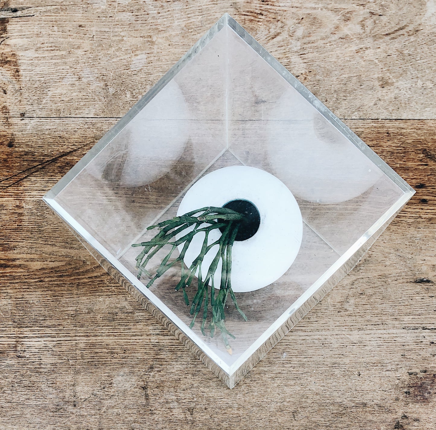 Vintage Lucite Photo Cube