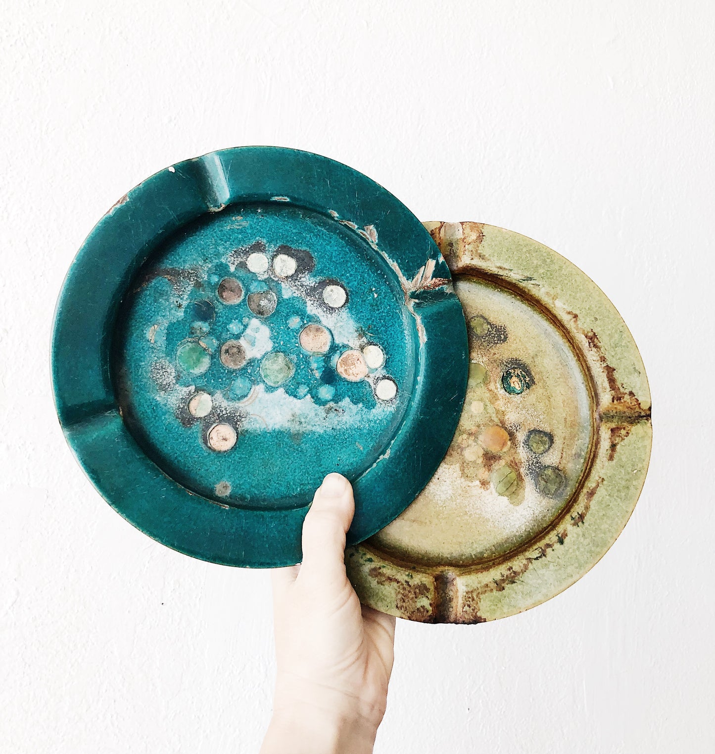 Vintage Enamel Ashtray