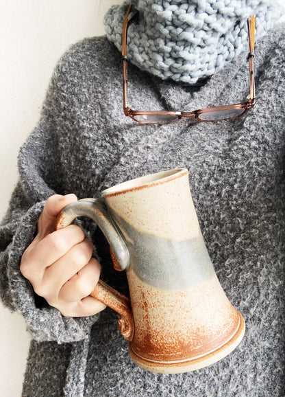 Large Vintage Pottery Mug