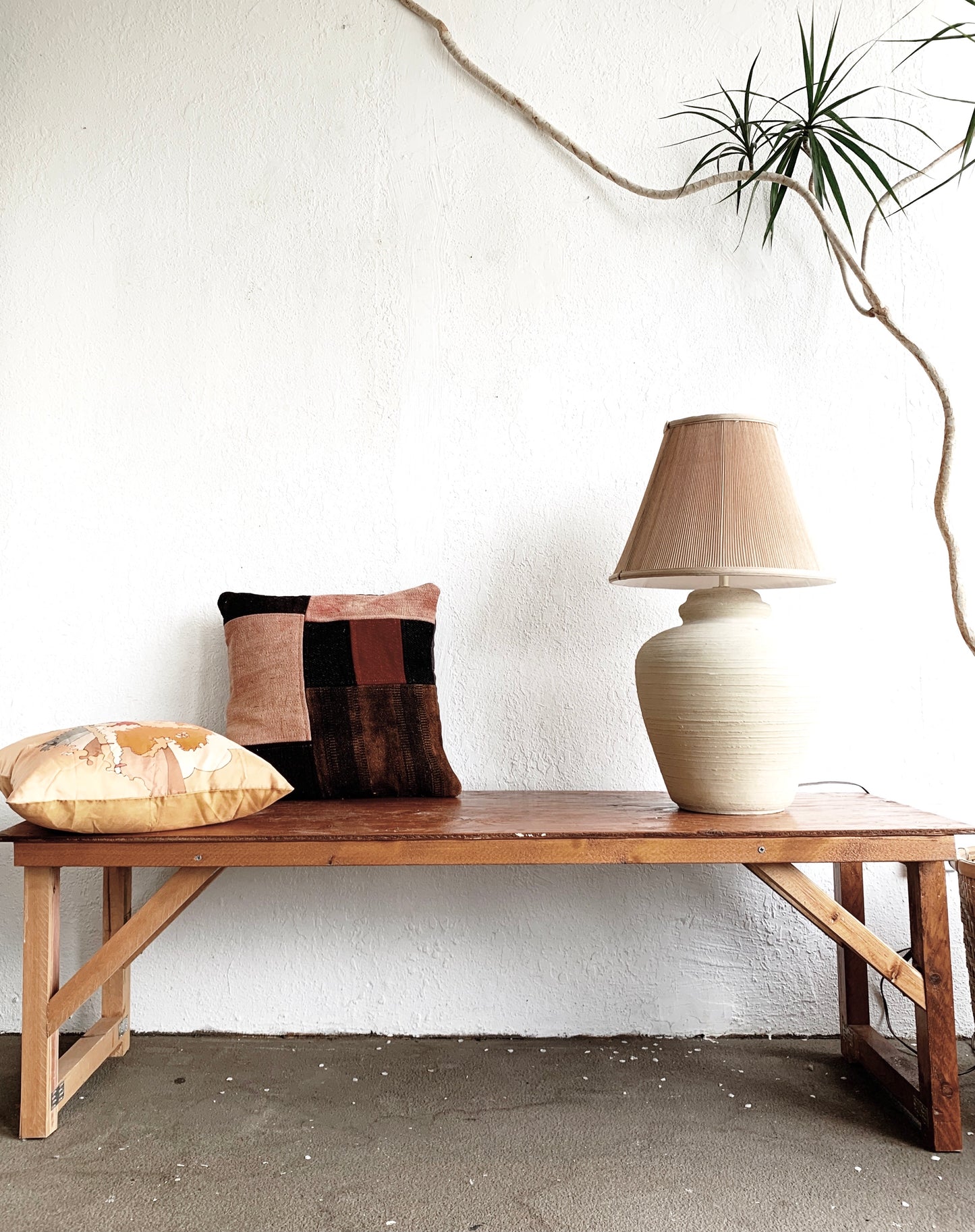 Long Handmade Wood Table or Bench