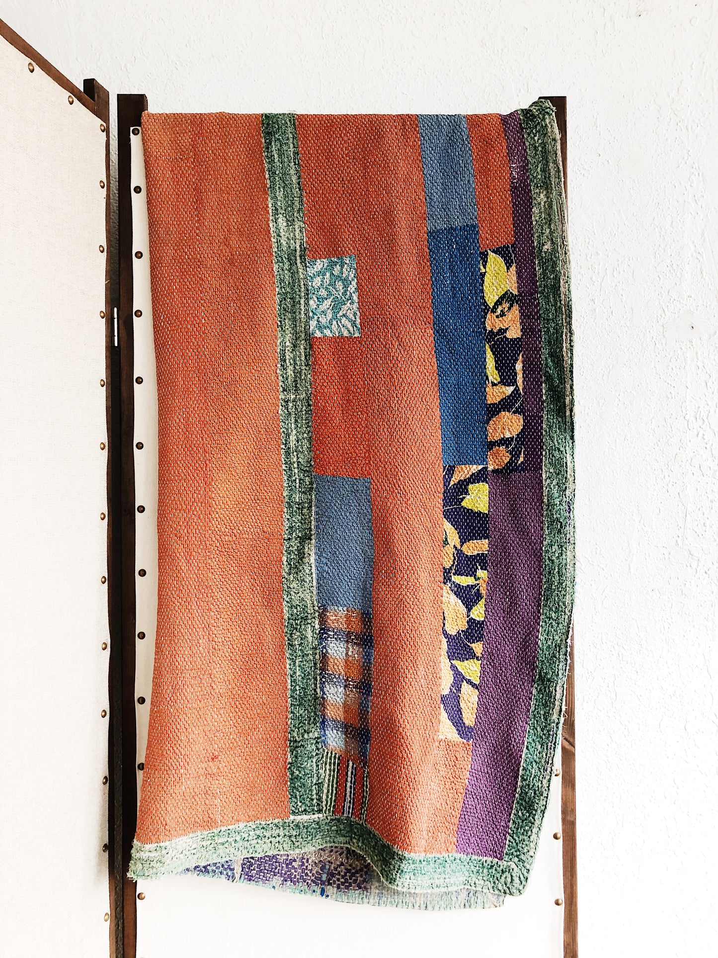 Vintage Reversible Cotton Kantha Quilt