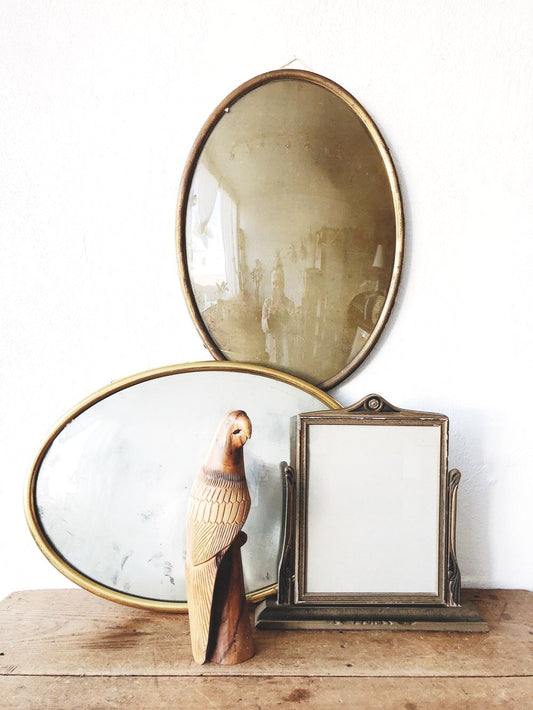 Vintage Carved Wood Parrot