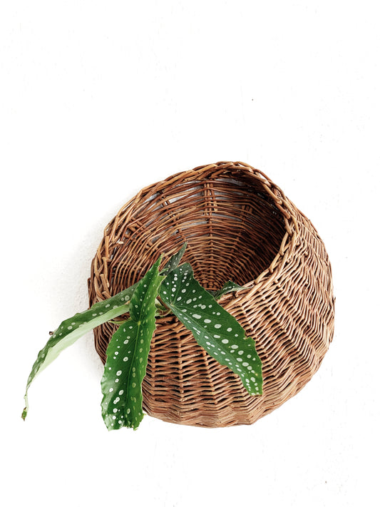 Asymmetrical Vintage Wall Basket