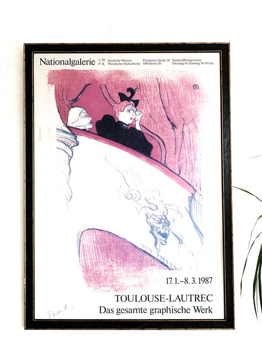 Large Vintage Framed Toulouse Lautrec Gallery Print