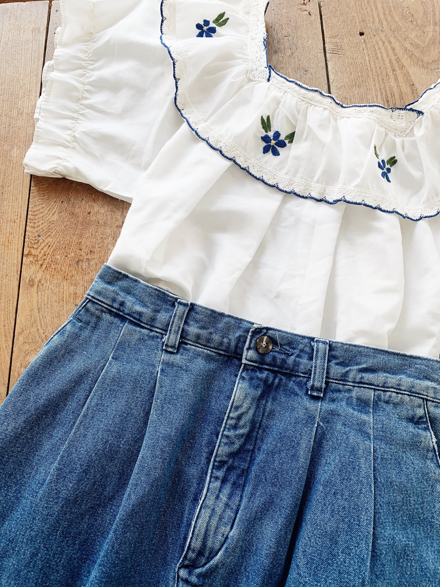 Vintage Cotton Embroidered Top