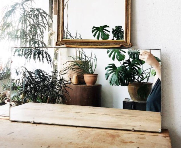 Vintage Oblong Industrial Mirror