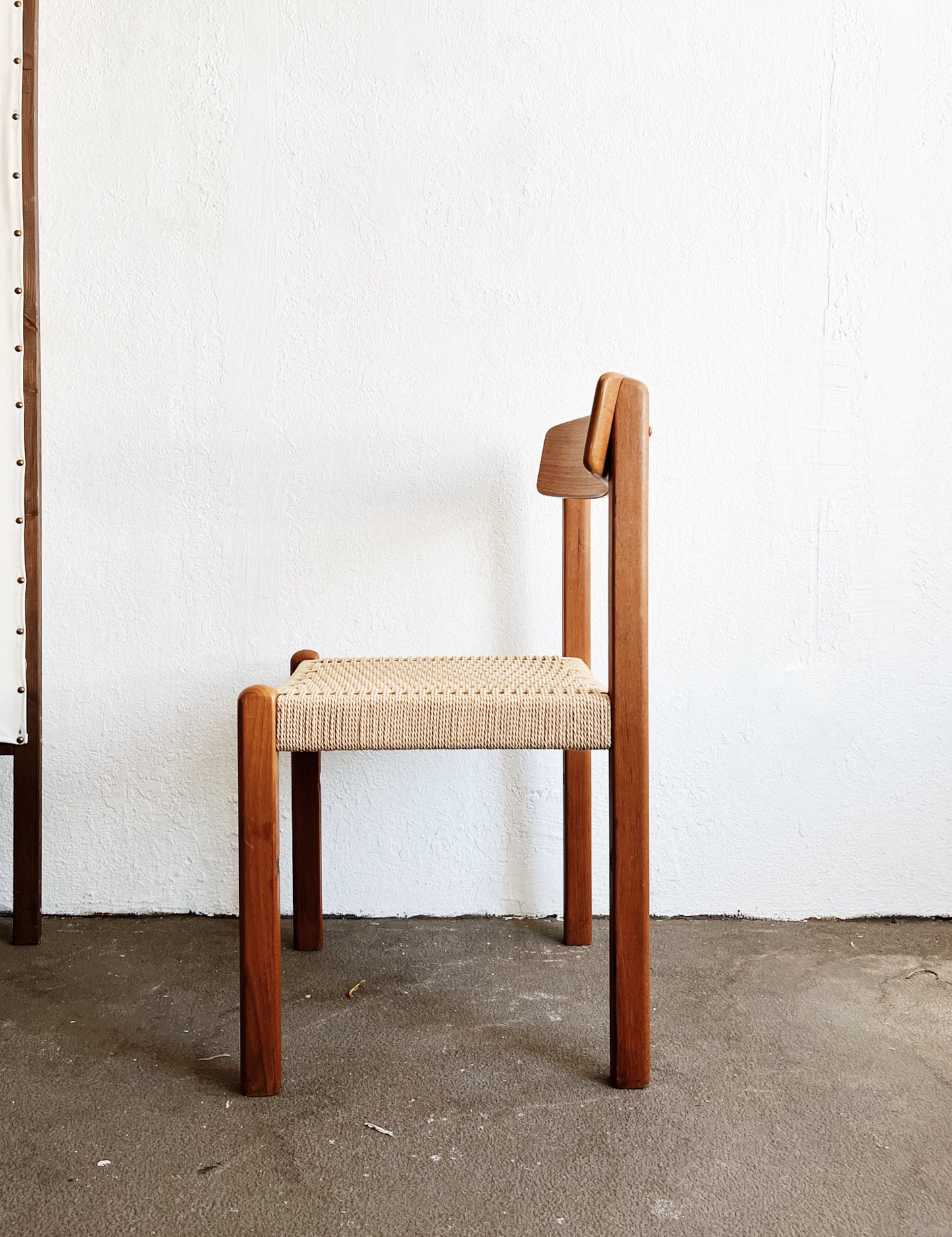 Teak and Rope Chair