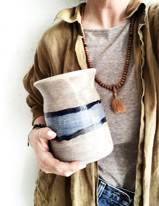 Vintage Handmade Stoneware Crock