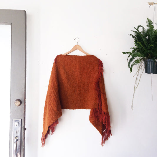 Wool Blend Poncho