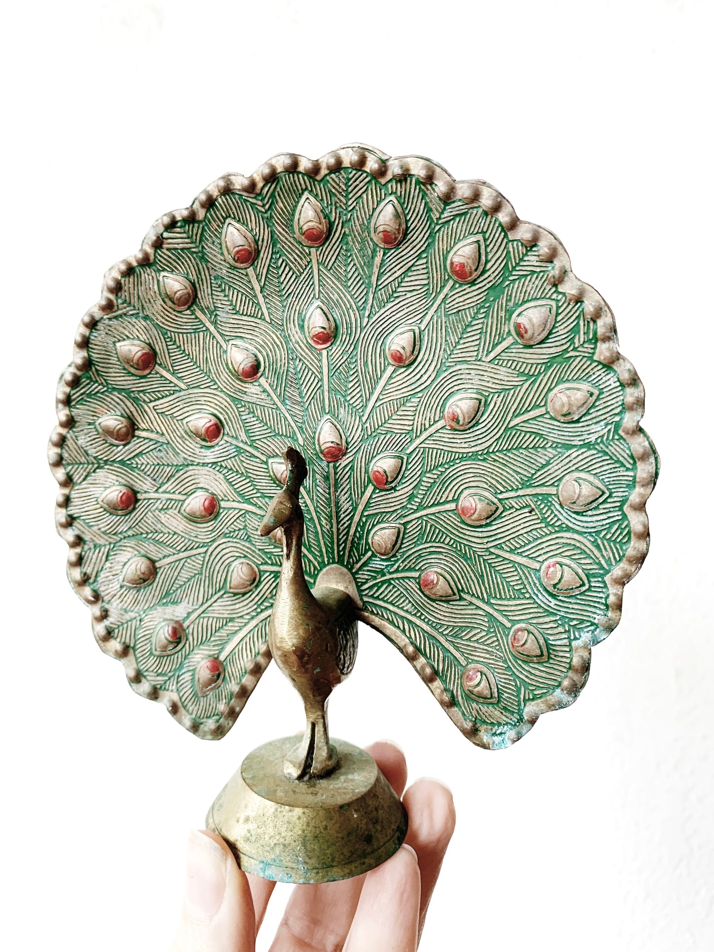 Vintage Brass Peacock