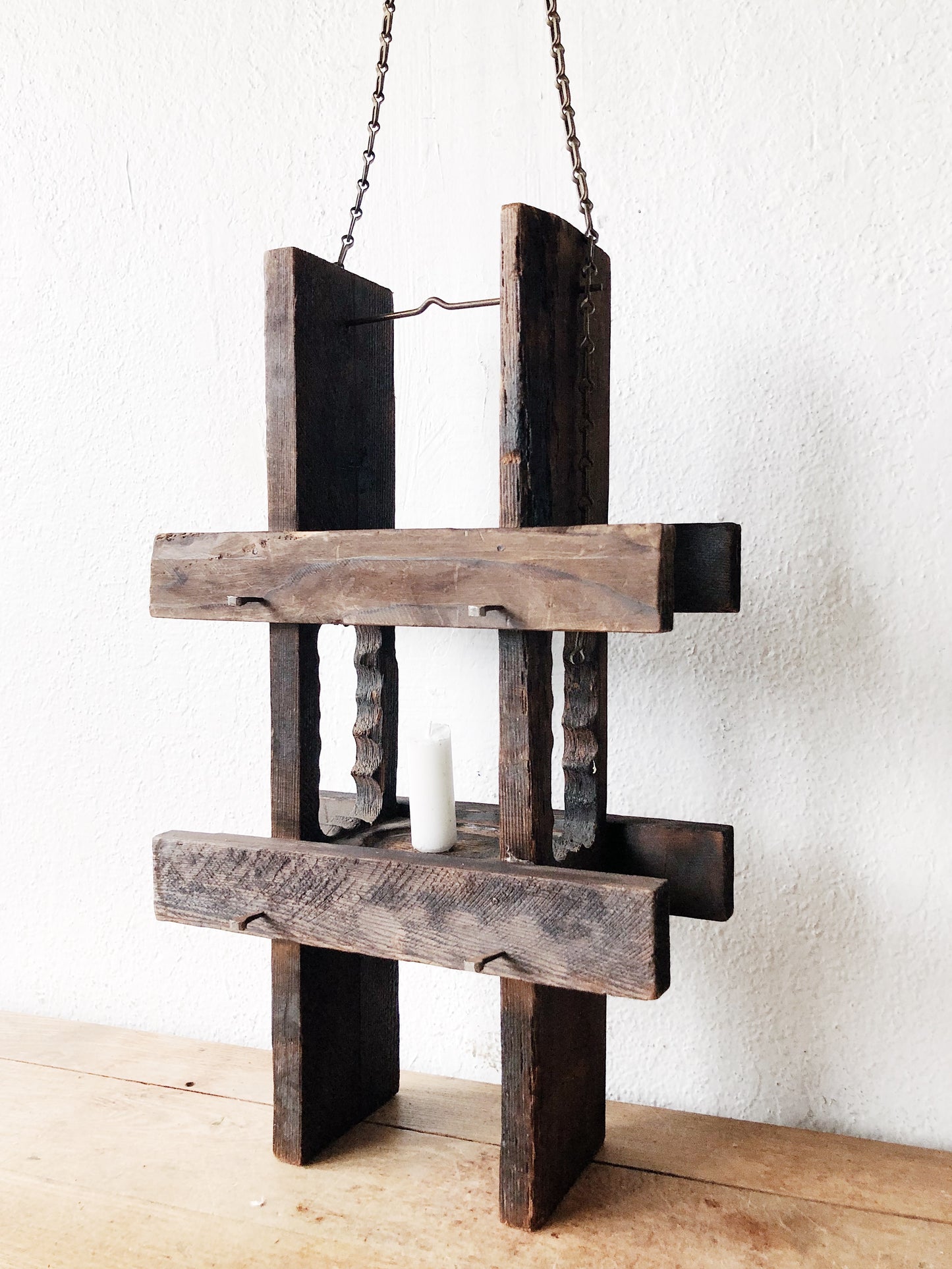 Vintage Brutalist Style Garden Lantern