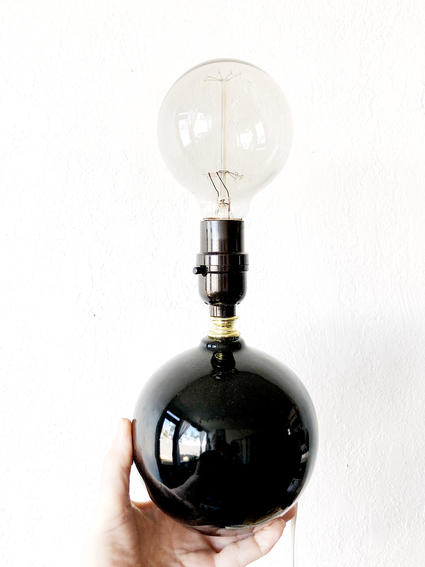 Vintage Black Orb Lamp