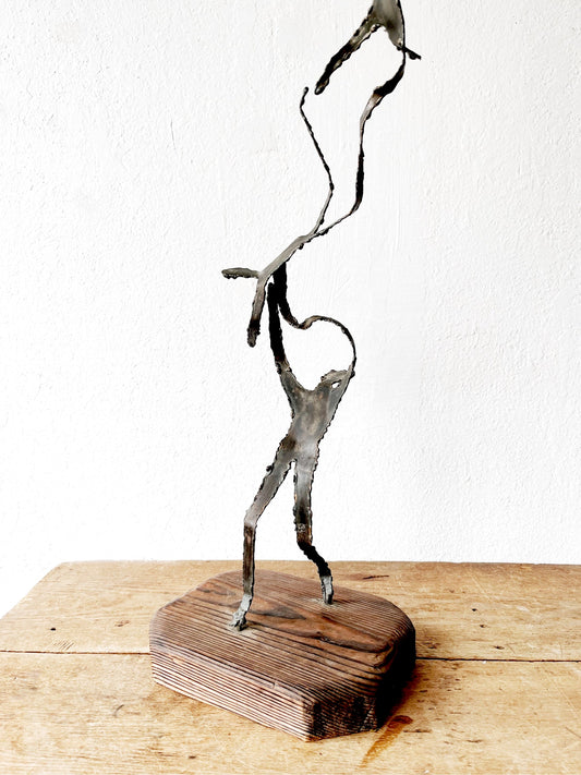 Vintage Brutalist Figural Sculpture