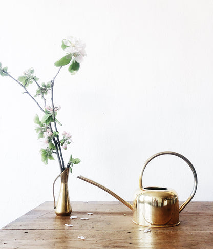 Petite Modernist Brass Vase