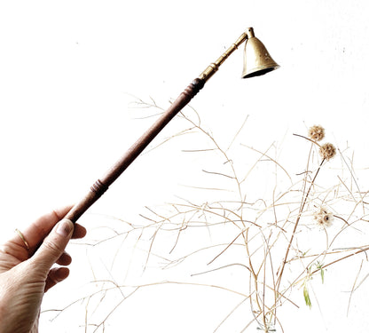 Vintage Wood and Brass Candle Snuffer