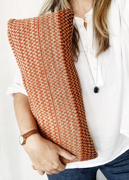 Sunset Hued Wool Lumbar Pillow