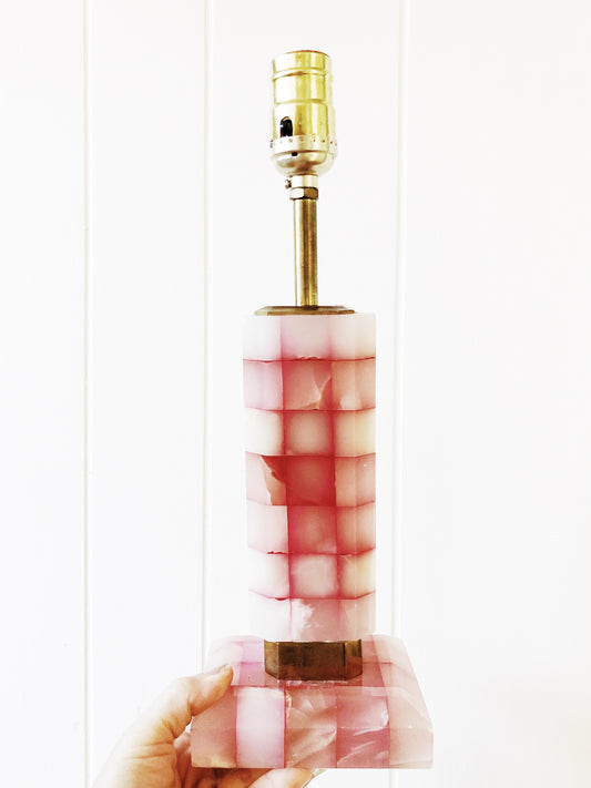 Vintage Polished Agate Lamp