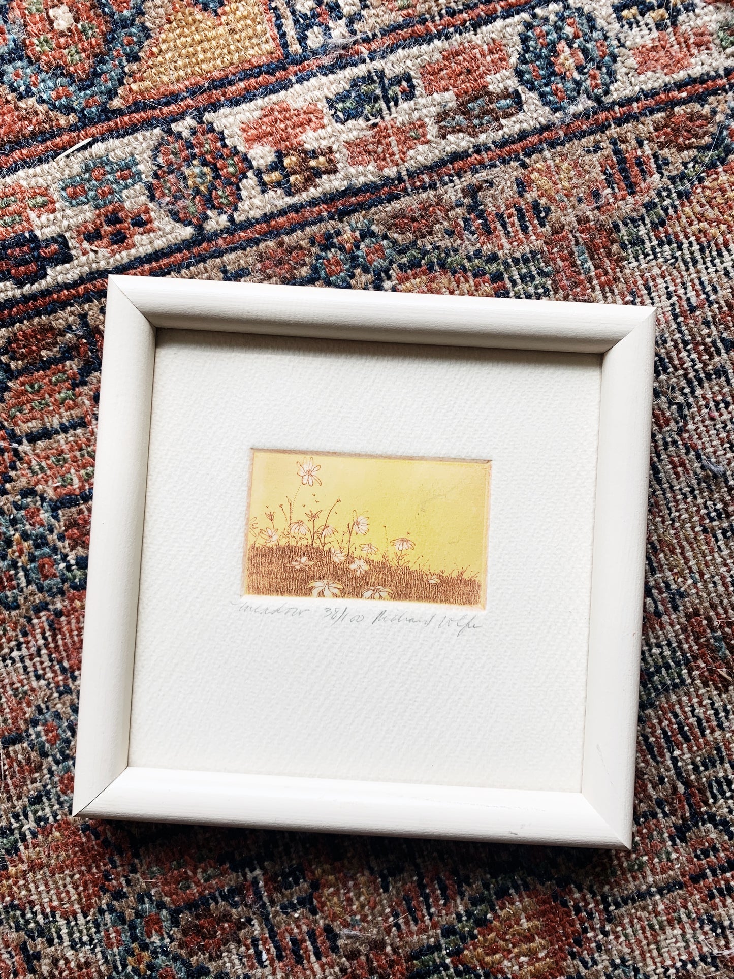 Original Vintage Framed Etching