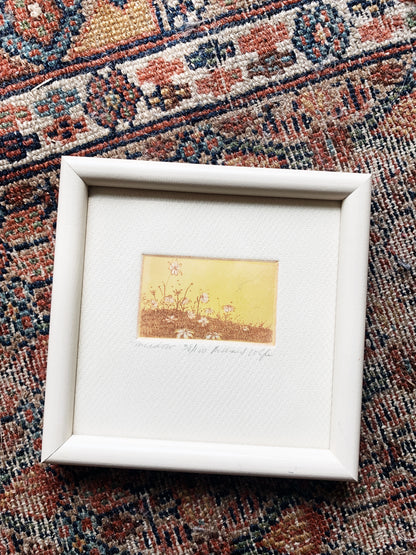 Original Vintage Framed Etching