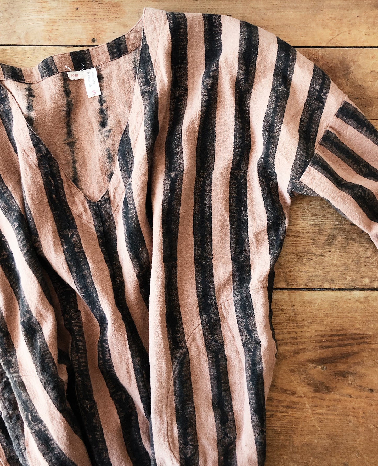 PO-EM Block Painted Cotton Caftan / Tunic