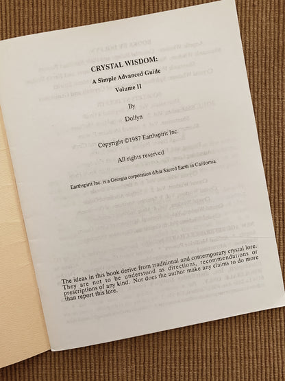 Vintage 1986 Crystal Booklet by Dolfyn