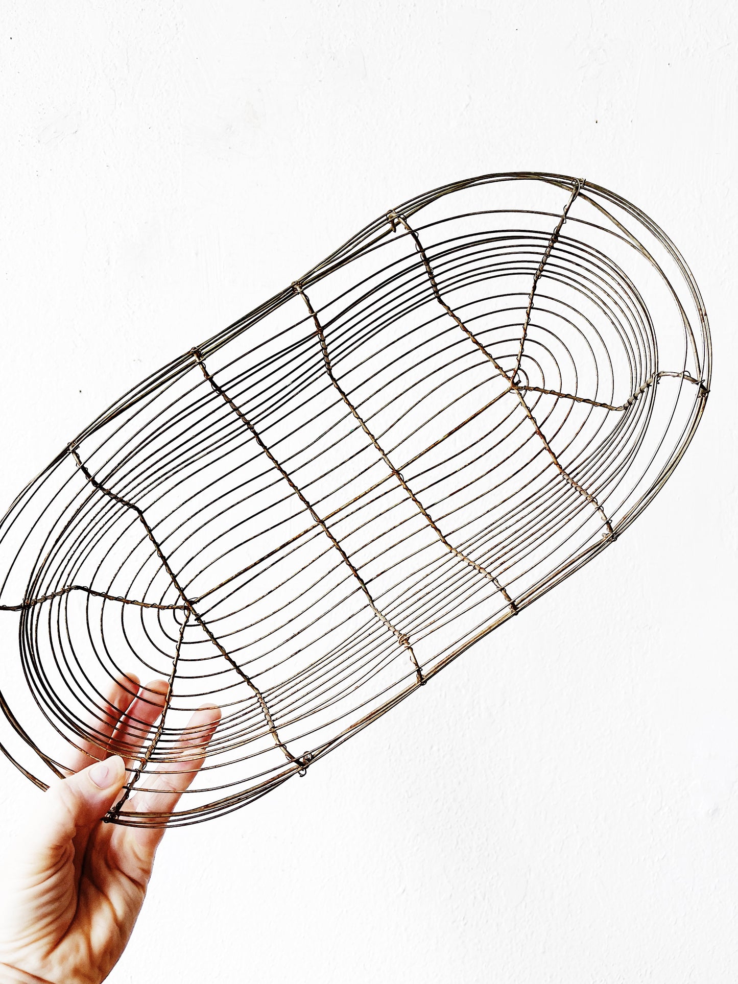 Vintage Sculptural Wire Basket