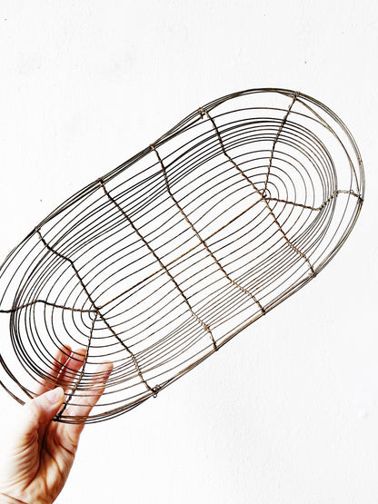 Vintage Sculptural Wire Basket
