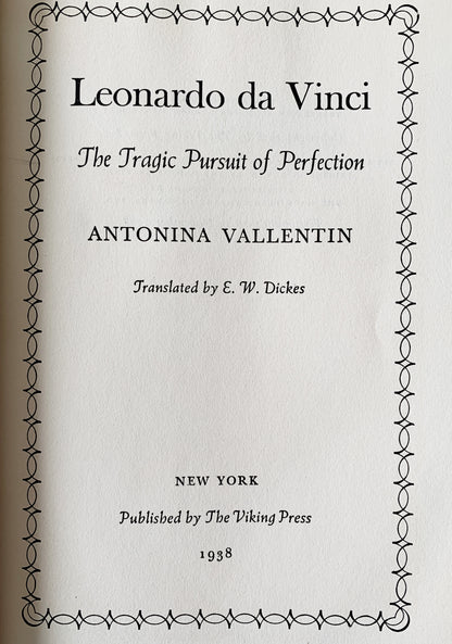 Vintage Leonardo da Vinci Book 1938